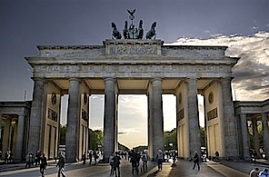 The iconic Brandenburg Gate in Berlin