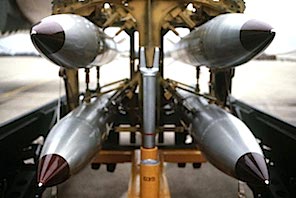 B61 bombs in bomb cart at Barksdale AF base