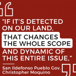 San Ildefonso governor says halt of plume cleanup will lead to spread onto pueblo