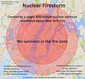 nuclear firestorm Manhattan