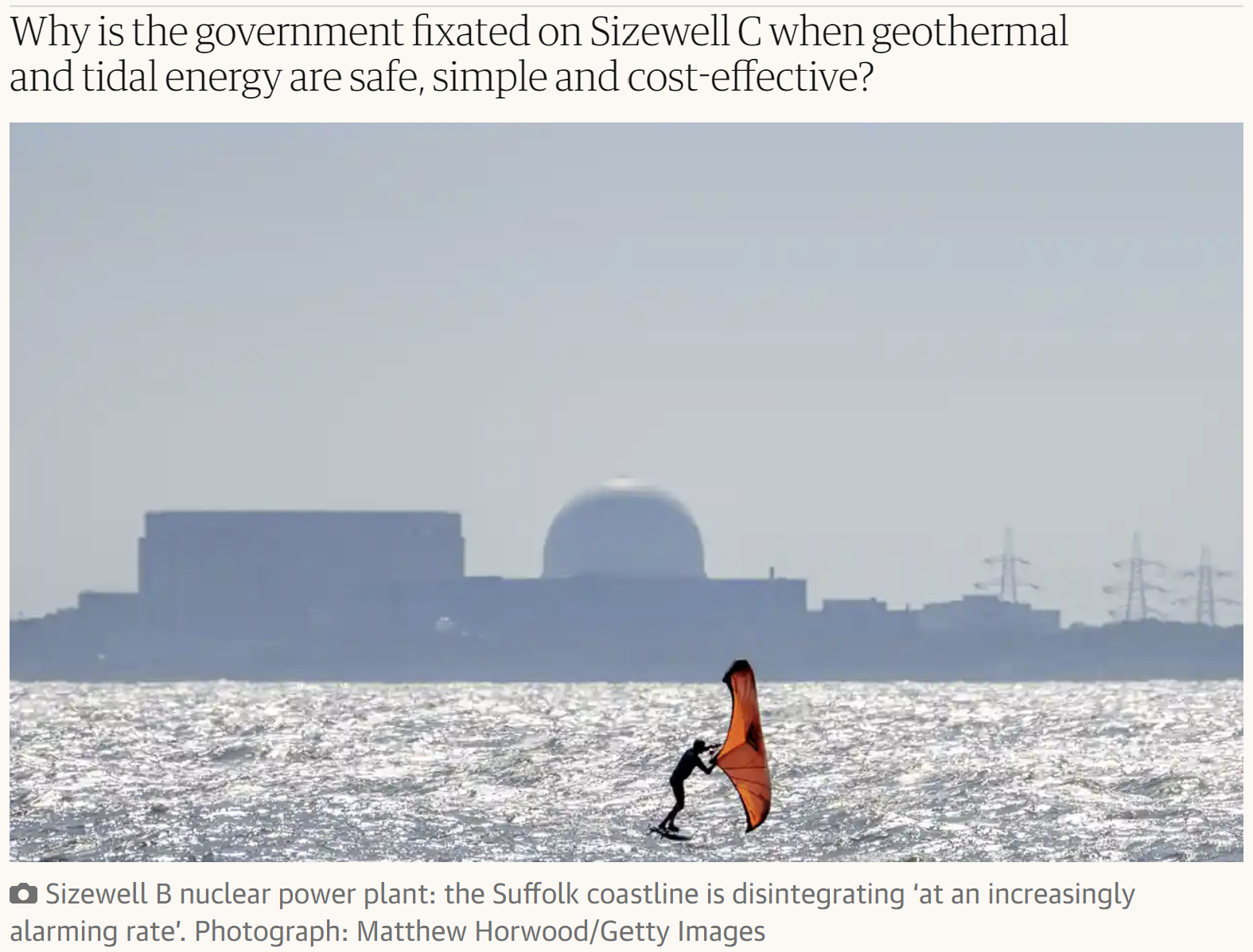 The Guardian - Letters: nuclear power is not the only option (UK Opinions)