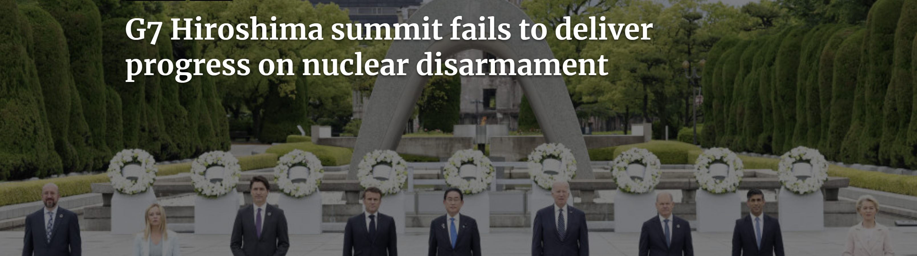 ICAN: G7 Hiroshima summit fails to deliver progress on nuclear disarmament