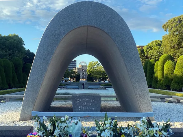 Photos from Japan Pilgrimage of Peace - Hiroshima Peace Memorial with Genbaku Dome in Background