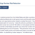 Health Experts Urge Nuclear Risk Reduction