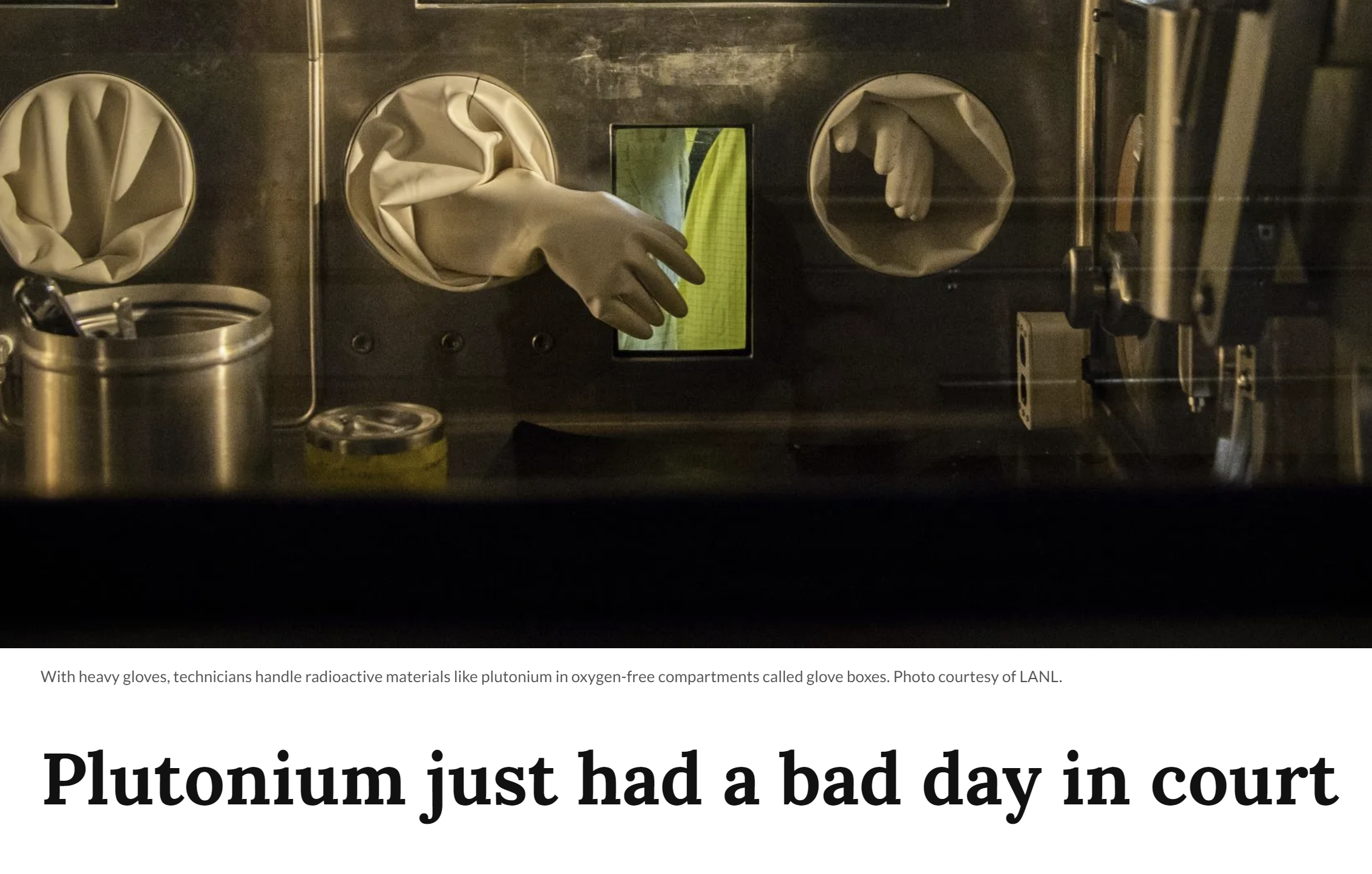 Searchlight NM: Plutonium just had a bad day in court